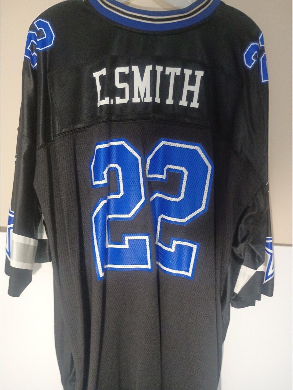 E. Smith 22 Dallas Cowboys Black Football Jersey